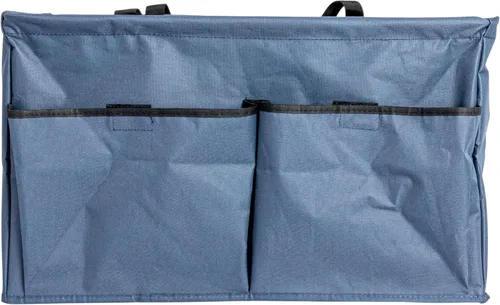 Vista 4 de Household Essentials Krush Bolsa multiusos de lona con bolsillos, bolsa reutilizable para comestibles, color azul con ribete negro