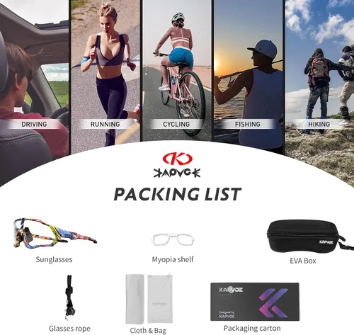 Vista 6 de KAPVOE Gafas de ciclismo fotocromáticas para hombres y mujeres, gafas de sol para bicicleta de montaña MTB, para bicicleta de montaña Clear - K9408
