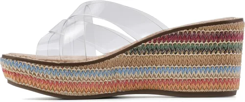 Vista 4 de WHITE MOUNTAIN Samwell Sandalias de cuña para mujer