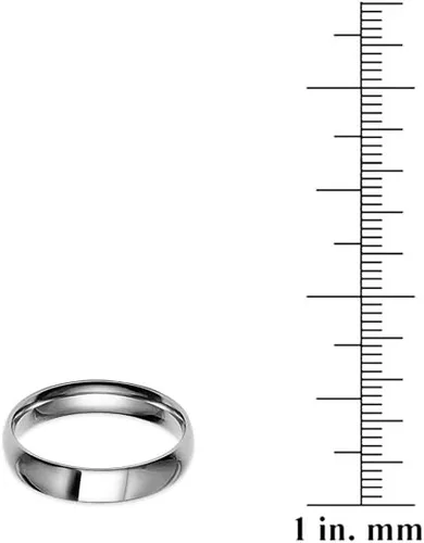 Vista 3 de SILVERLINE JEWELRY Anillo de boda clásico de acero inoxidable de 0.157 in de ajuste cómodo disponible en tamaños 5-14