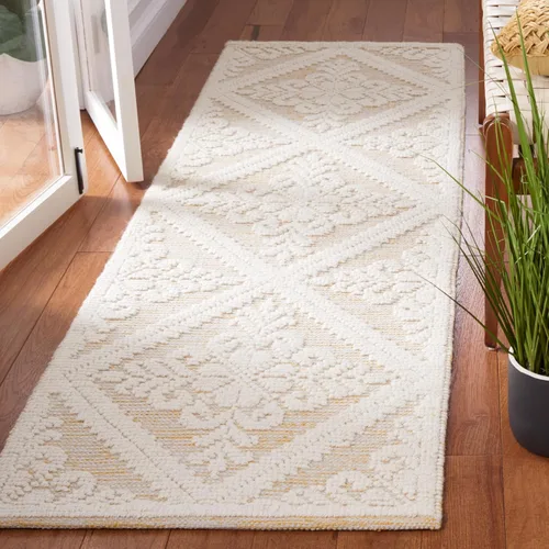 Vista 22 de SAFAVIEH Vermont Collection - Alfombra decorativa de 2 pies 3 pulgadas x 4 pies, color marfil, lana hecha a mano, ideal para zonas de alto tráfico
