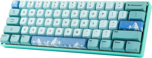 Vista 7 de BOYI 61 Mini RGB con cable 60% teclado mecánico intercambiable en caliente, teclas de sublimación PBT NKRO teclado programable tipo C