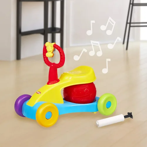 Vista 4 de Playskool Bounce and Ride - Juguete activo para niños de 12 meses en adelante con modo estacionario, música y sonidos (exclusivo de Amazon)
