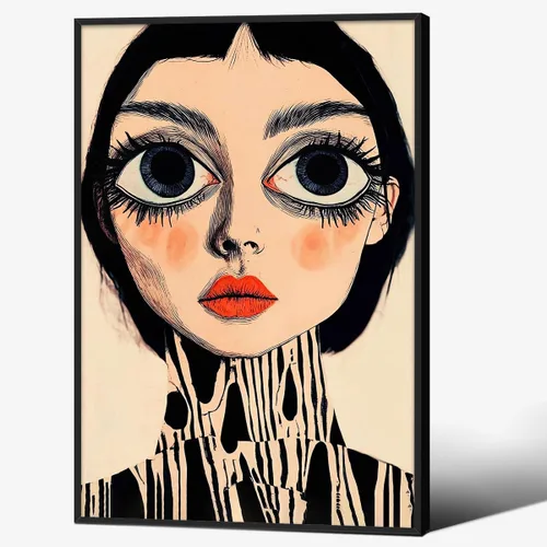 Vista 16 de Haitunone Arte de pared de mujer india paquistaní tradicional, póster de pintura floral feminista estilo mogol, impresiones en lienzo para sala