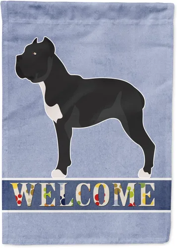 Vista 100 de Caroline's Treasures BB8334GF AIDI Bandera de jardín para perro de montaña del Atlas, bandera de buzón azul, bandera decorativa para patio exterior