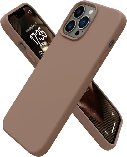 Vista 12 de RIZUS - Funda de silicona magnética para iPhone 13 Pro Max [compatible con MagSafe], funda delgada con forro de microfibra antiarañazos, a prueba