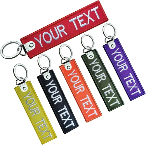 Vista 9 de Llavero bordado personalizado, accesorios de llavero personalizados para mujeres, llaveros de motocicleta para hombres