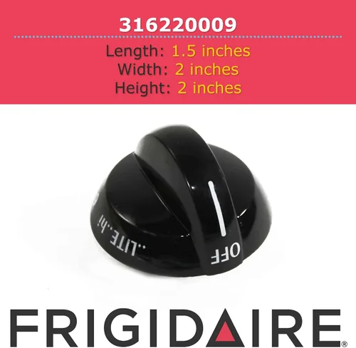 Vista 3 de Genuine Frigidaire 316220009 - Pomo de válvula
