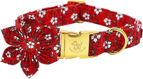 Vista 8 de Elegant little tail Collar de perro de San Patricio con flor, collares de perro con flores, trébol verde, regalo para mascotas, collares ajustables