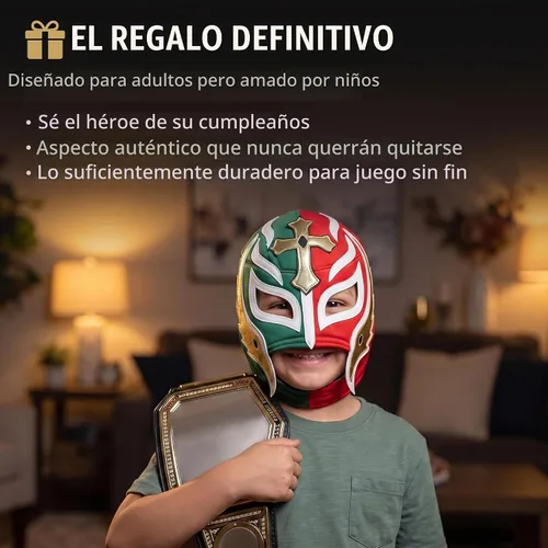 Vista 3 de Make It Count (Pick your) Máscara de lucha libre Luchador para niños y jóvenes (niños - Ajuste)