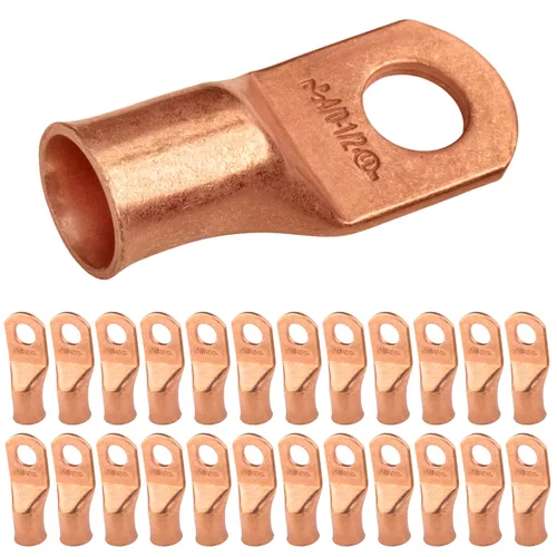 Vista 94 de SELTERM - 5 terminales de anillo resistentes para cable de batería, calibre 1/0 AWG, pernos de 1/2 pulgadas, terminales de calibre 0, ojales