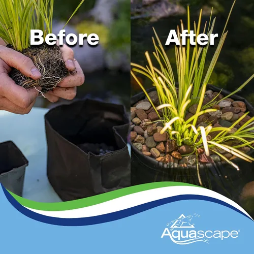 Vista 6 de Aquascape – Maceta para planta acuática con tela, 2 unidades, Negro