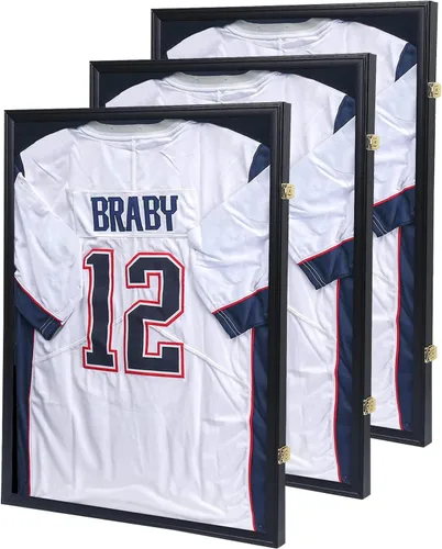 Vista 9 de KCRasan Marco de Exhibición para Jersey - Marcos Grandes con Cerradura Caja de Sombra con Protección UV para Béisbol Baloncesto Fútbol Soccer Hockey