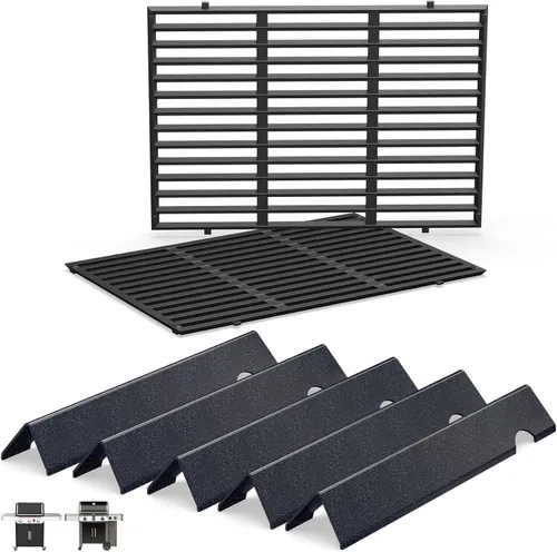 Vista 14 de QuliMetal Piezas de repuesto para parrillas Weber Genesis 300 Series, E310, S310, E320, E330, S330, EP310, EP320, EP330 Series con control frontal