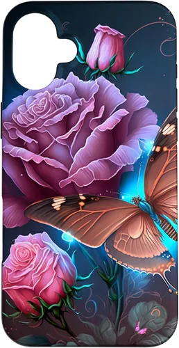 Vista 23 de Family Butterfly Rose Flower Firefly PC Case for iPhone 17