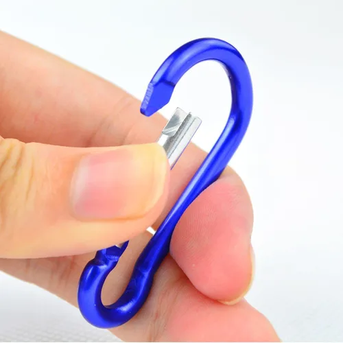 Vista 4 de 30 clips de mosquetón de 2 pulgadas con llaveros de aluminio con anillo en D