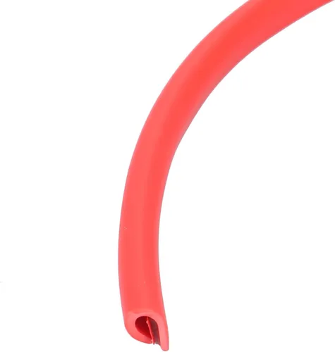 Vista 2 de Protectores de borde de puerta de automóvil, 32 pies (32.8 ft) sin pegamento, ajuste universal, en forma de U, protector de borde de goma para Rojo