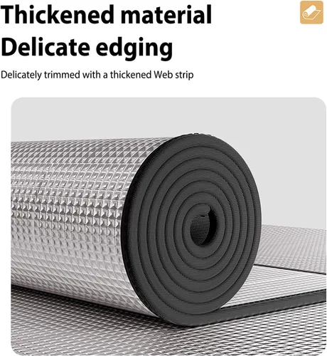 Vista 6 de Almohadillas de camping para dormir – Alfombrilla de dormir al aire libre con capa impermeable y de papel de aluminio Almohadilla de viaje