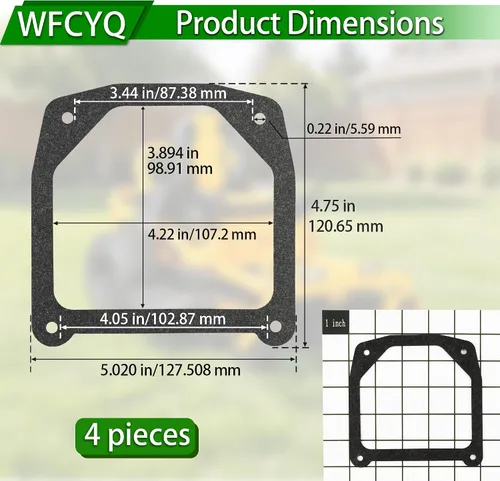 Vista 2 de Juntas de cubierta de válvula WFCYQ compatibles con tapa de cabeza de serie Kohler 7000 con cubiertas de acero estampadas (4)