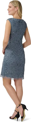 Vista 2 de Adrianna Papell Vestido corto con cuentas para mujer