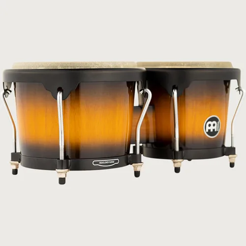 Vista 9 de Meinl Percussion HB100SNT-M bongós de madera natural de 6 3/4 y 8 pulgadas, Vintage Sunburst Bongos profesionales de madera duradera para adultos