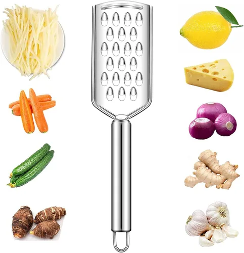 Vista 10 de Rallador de queso de mano, rallador de queso de acero inoxidable, ralladores de limón, pelador de verduras de cocina, rallador de alimentos