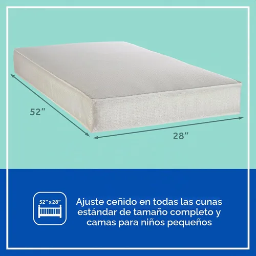 Vista 2 de Sealy OptiCool - Colchón prémium para cuna de bebé y cama infantil, colchón hipoalergénico y transpirable, colchón de espuma viscoelástica
