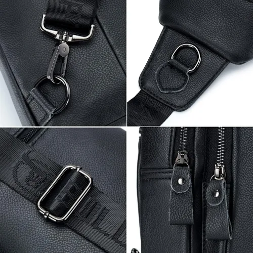 Vista 7 de KPYWZER Mochila de cuero para hombre