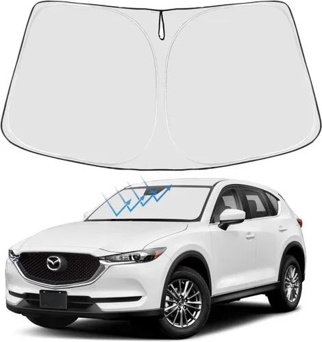 Vista 291 de Proadsy Parasol para parabrisas Rivian R1S 2022-2025 2026 de 4 capas plegable, protector de parasol frontal que bloquea los rayos UV, mantiene