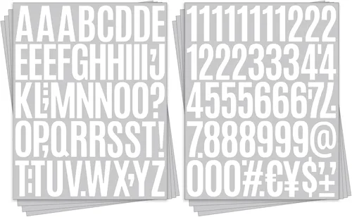 Vista 9 de 840 calcomanías de letras de 16 hojas, calcomanías grandes de letras del alfabeto y números de 2 pulgadas, calcomanías de vinilo autoadhesivas