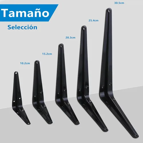 Vista 5 de HEART ART Paquete de 10 soportes de estante de 10 pulgadas, soportes de estante resistentes, soportes flotantes en L, soportes de estante de metal