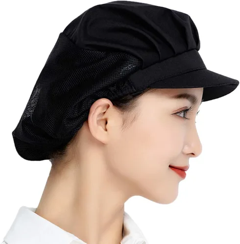 Vista 4 de 1pc4pcs Chef Hats-Kitchen Baker Cooking Hair Nets Food Service Caps para adultos