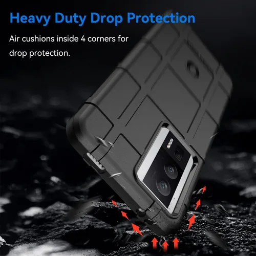 Vista 3 de Funda delgada para Xiaomi Poco F5 Pro, funda para Redmi K60/K60 Pro, resistente funda duradera para exteriores con protección de grado militar a