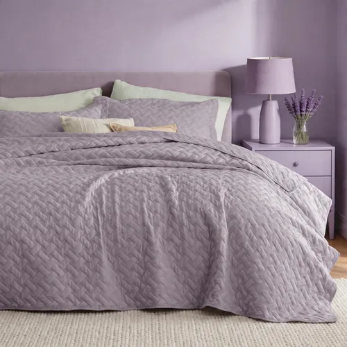 Vista 35 de Bedsure Quilts Twin Size - Lightweight Bedspreads Twin Size with Basket Weave Pattern, Soft Quilt Bedding Set, Grey Comforter Set Coverlet for All