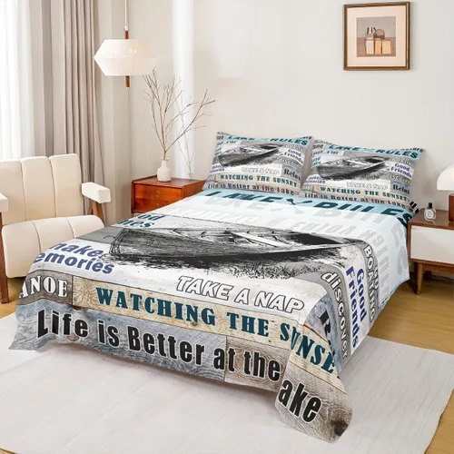 Vista 22 de Anchor Nautical - Juego de sábanas románticas para niños, tamaño individual, diseño de mariposas y lavanda morado, decoración de habitación de niños