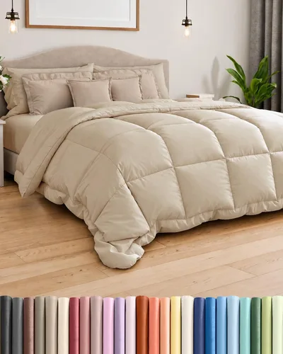 Vista 27 de Comforter Twin Size - Down Alternative Duvet Insert - White, 68" x 88" 01-Blanco