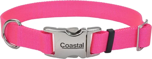 Vista 25 de Coastal Collar de perro ajustable para mascotas con hebilla de metal, cómodo collar de perro resistente a la decoloración con cierre a presión Negro