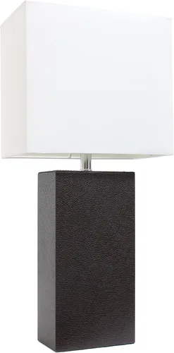 Vista 27 de Elegant Designs LT1025-PRP-LB Lámpara de mesa moderna envuelta en cuero para sala de estar, pasillo, entrada, dormitorio, oficina, púrpura
