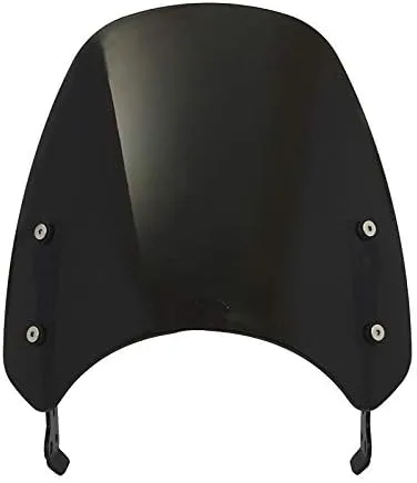 Vista 6 de GLoyer Motorcycle Windshield Windscreen Windshield Fly Screen Shield Wind Deflector with Bracket Compatible with Ducati Scrambler 400 800 2015 2016