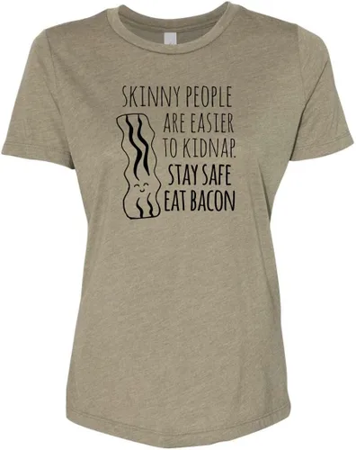 Vista 9 de Cute Women's Screen Printed Crew Neck Tee, Shirts With Sayings, Dusty Blue or Olive