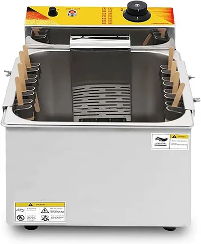 Vista 3 de 12L Gran Capacidad Comercial Automático Queso Hot Dog Sticks Freidora Eléctrica Profunda Perro de Maíz Caliente Máquina
