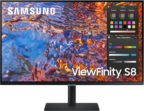 Vista 24 de Samsung 27" ViewFinity S80PB Series UHD Monitor de computadora