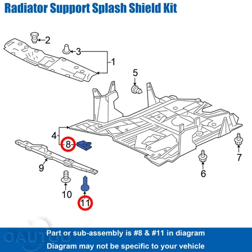 Vista 5 de 20Sets Fender Liner & Splash Shield Tornillo con Kit de Tuerca para Honda 90308-SB2-013 90114-SE0-000