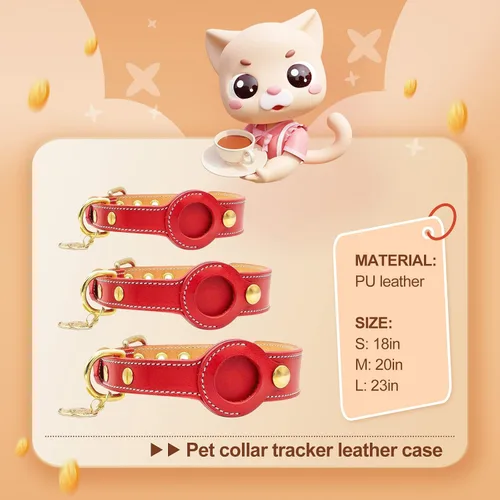 Vista 4 de Collar de perro, soporte para collar de perro AirTag, collar de perro impermeable con AirTag, collar de perro rastreador GPS para perros pequeños