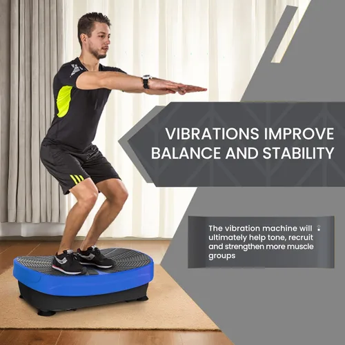 Vista 4 de Equipo de ejercicio con placa de vibración para fitness, máquina de ejercicio con forma de cuerpo entero, plataforma de vibración, ajuste