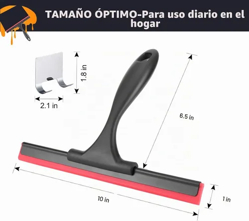 Vista 2 de SetSail Escobilla de ducha para puertas de vidrio, escobilla de acero inoxidable para puerta de vidrio, escobilla multiusos para paredes de ducha