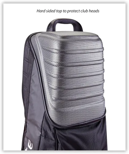 Vista 2 de Samsonite Bolsa de viaje de golf The Protector Hardside and Softisde con ruedas de tiburón, exterior impermeable, color negro