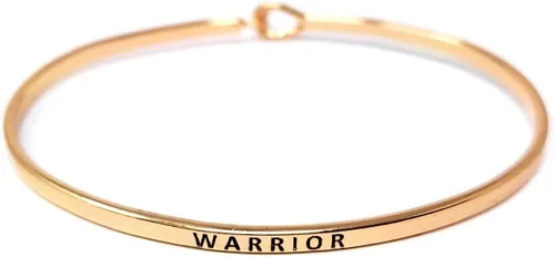 Vista 19 de By you - Brazalete con gancho, pulsera delgada grabada con un mensaje positivo e inspirador