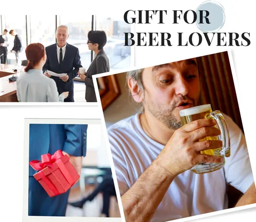 Vista 6 de Onebttl Regalos personalizados de cerveza para hombres amantes de la cerveza, taza de cerveza pesada de 17 onzas con asa para jefe como regalo