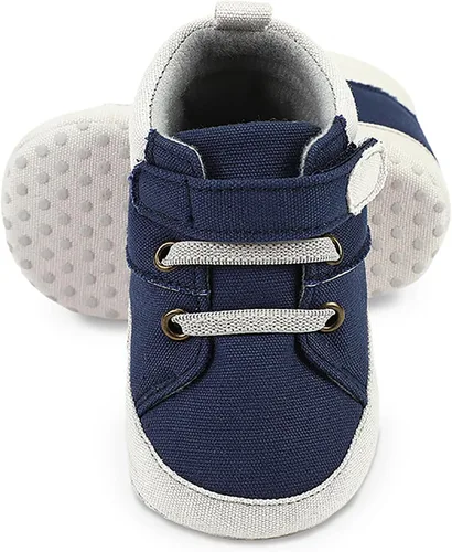 Vista 6 de SOFMUO Zapatos deportivos para bebés, niños y niñas, de piel sintética, antideslizantes, suela de goma suave, botines de vestir para niños pequeños